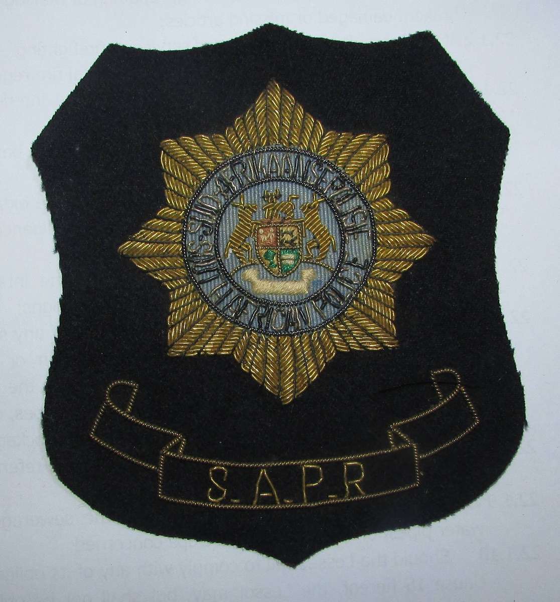 South African Police Bullion Wire Blazer Badge