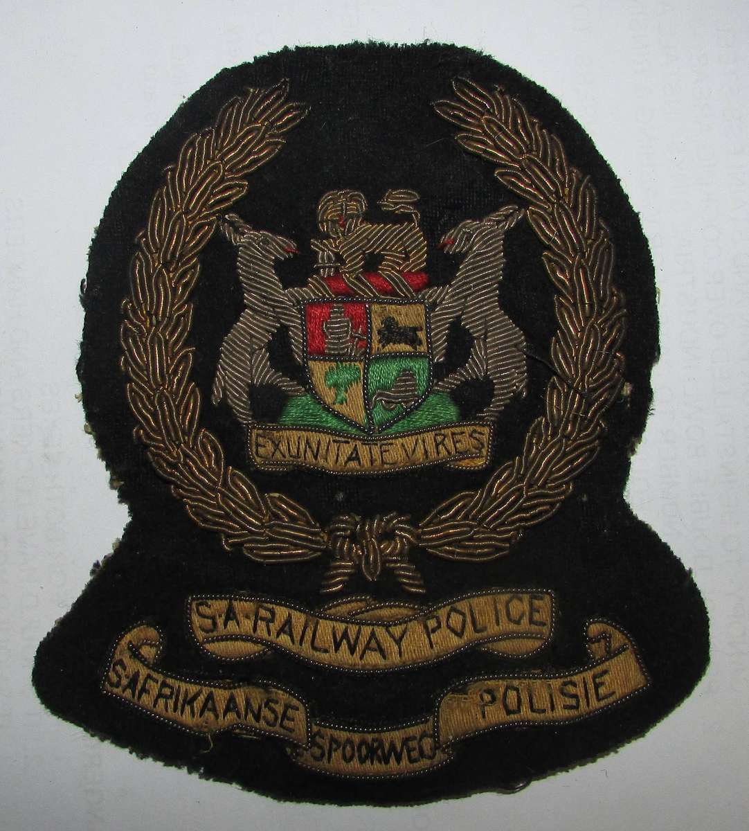 South Africa Railways Police Bullion Blazer Badge