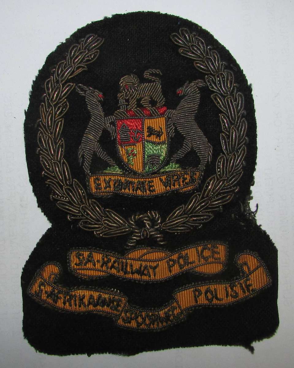 South African Railway Police Bullion Blazer Badge