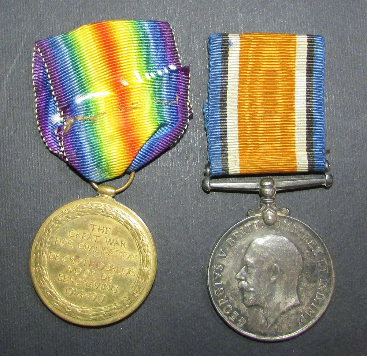 Full Size World War 1 Pair:PTE P.A.Du Toit 7TH SAI