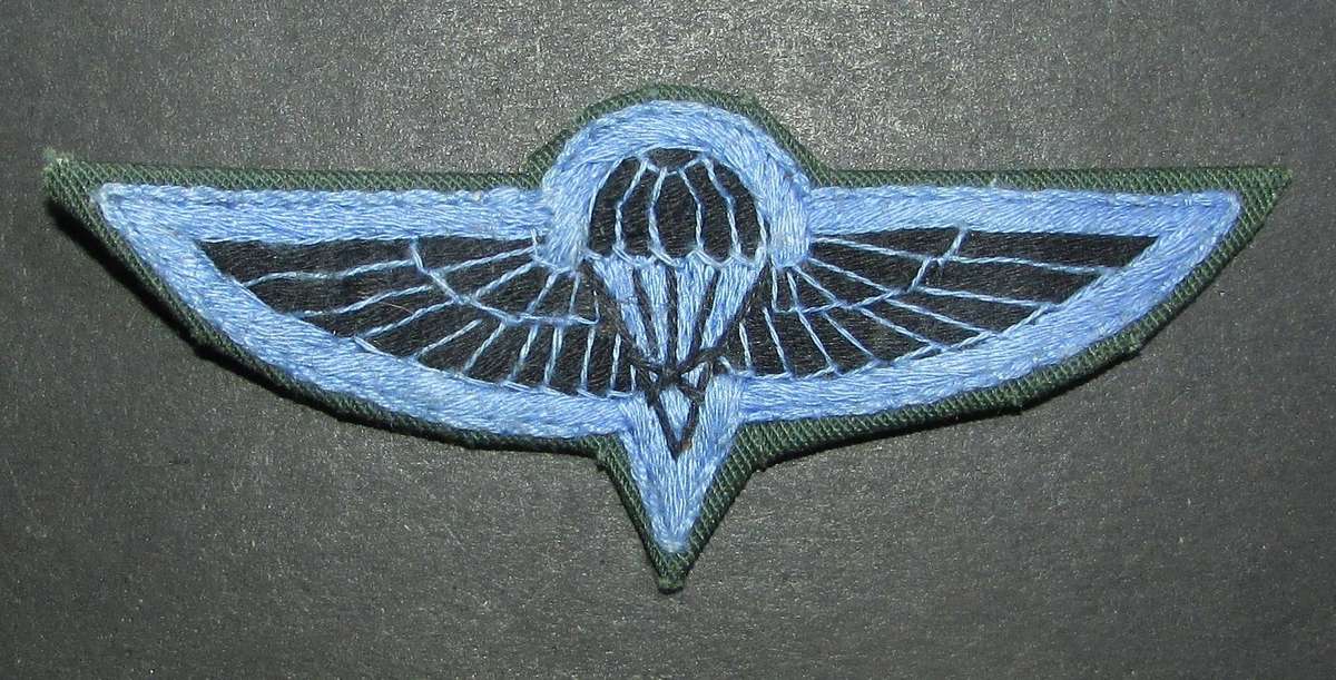 Nepal Airborne Parachutist Jump Wings blue cloth parachute Badge Gurkhas