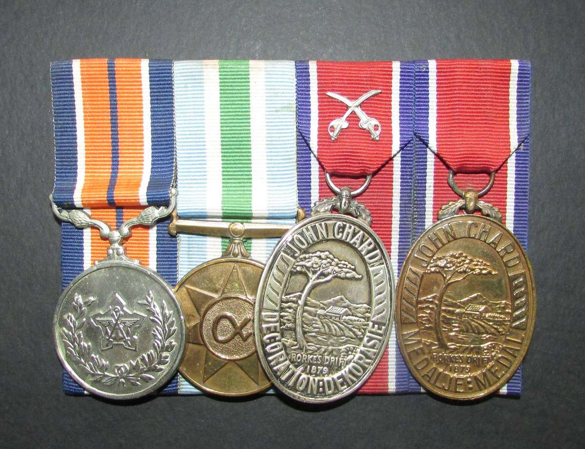 SADF - Full Size Court Mounted John Chard Medal/Decoration Group of 4