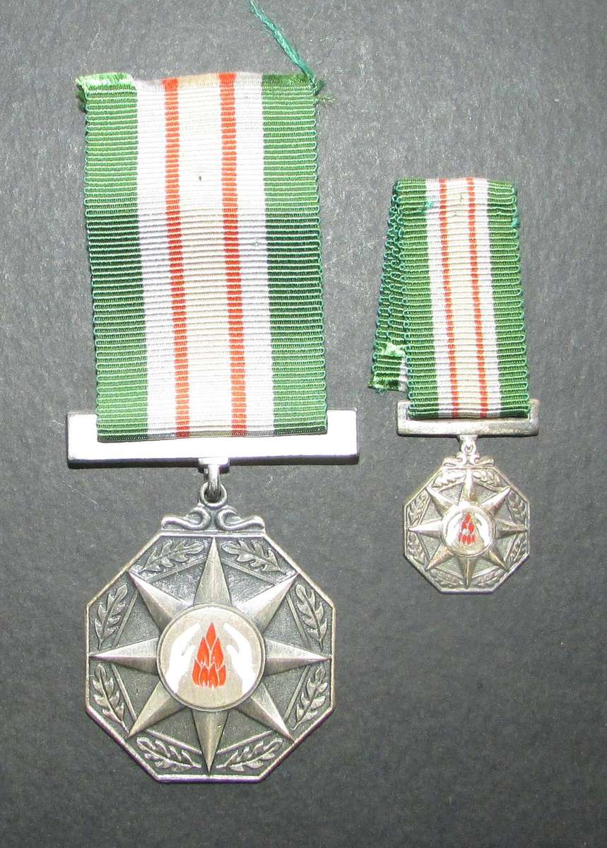 South African Railways Police Star for Faithful Service with Miniature:Sers.C.J.D.Boshoff