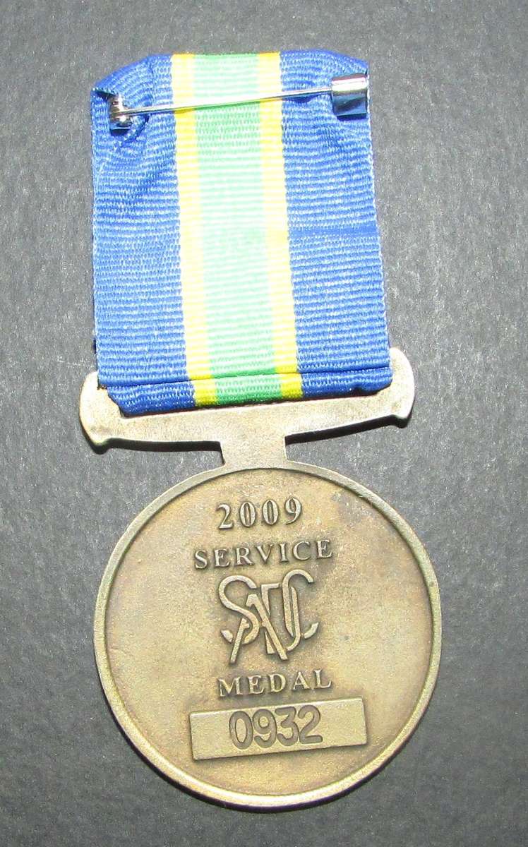 SADC Peace Support Operations 2009 Medal Full Size Numbered 0932