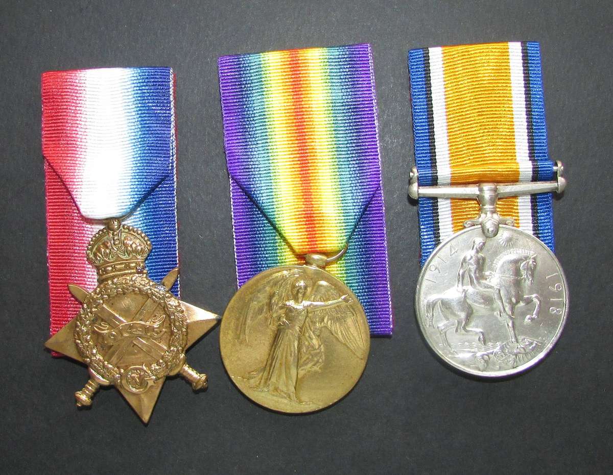 Full Size World War One Group of 3:PTE N.H Gordon 1ST M.R/10TH SAI
