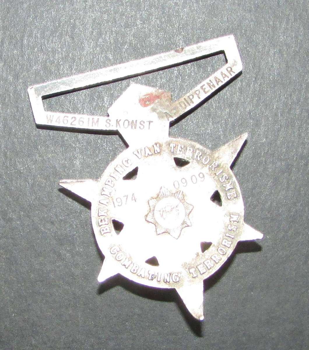 South African Police Medal for Combating Terrorism: Dippenaar