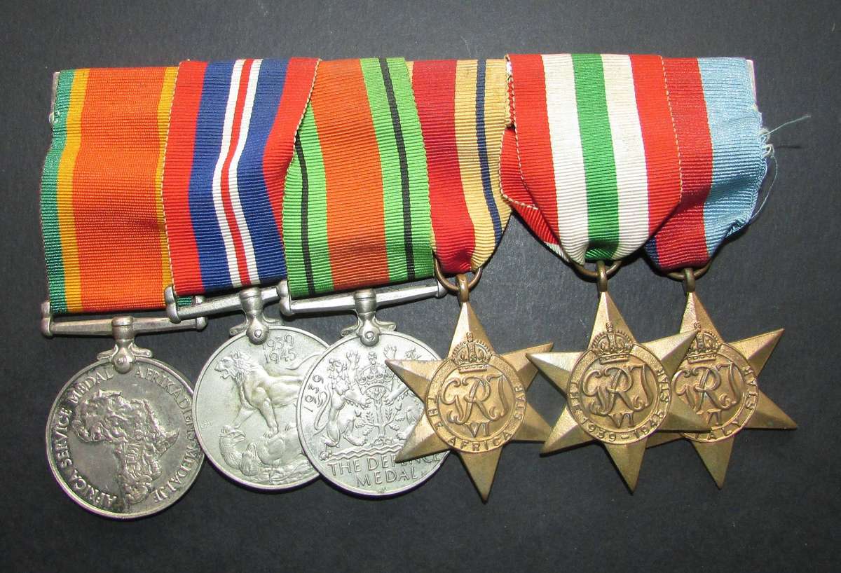 Full Size World War Two Group of 6:142797 J.A.Botha