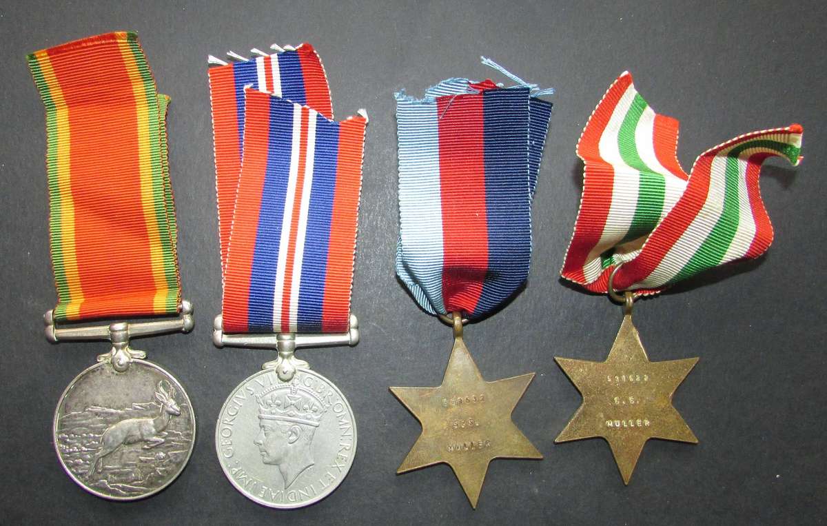 Full Size World War Two Group of 4:591532 S.S.Muller