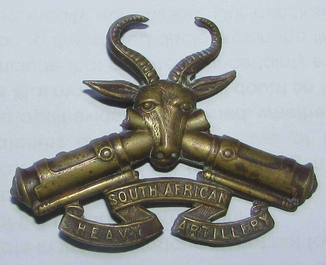 South African Heavy Artillery Cap Badge