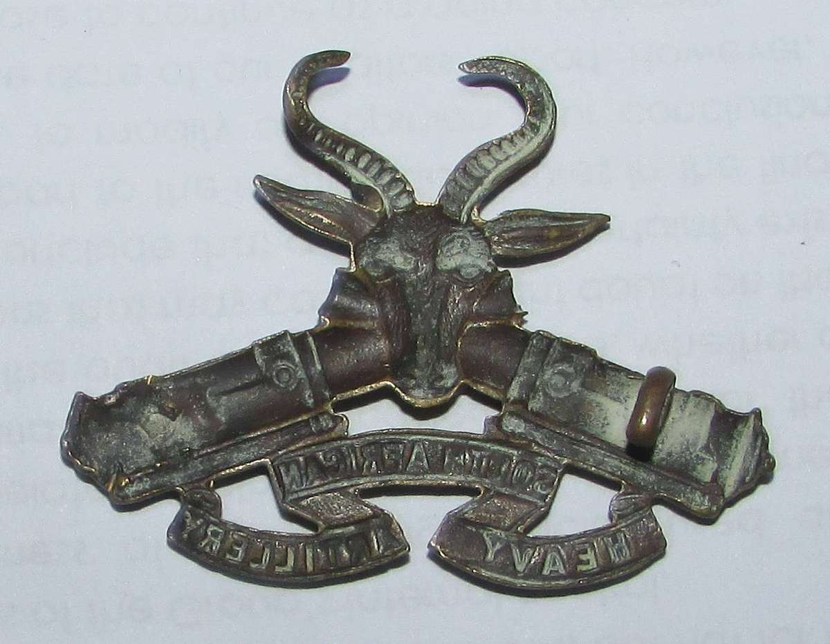 South African Heavy Artillery Cap Badge