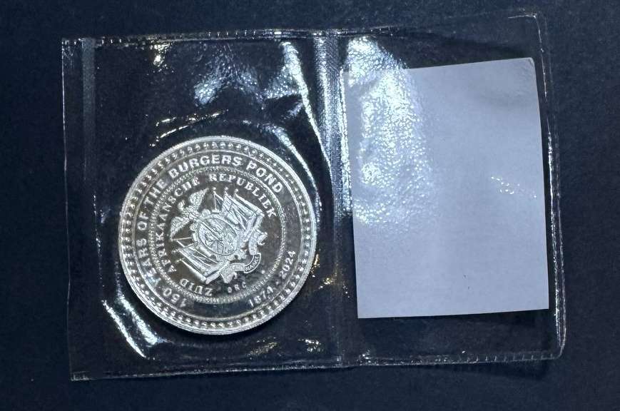 Gold Reef City Mint - 1Oz Silver - 150th Anniversary of the Burgers Pond