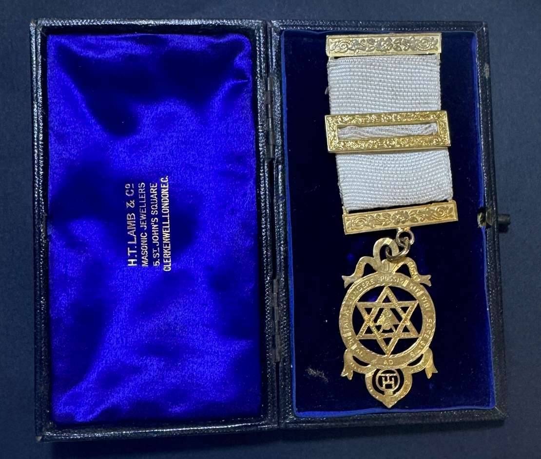 Sterling Silver Masonic Medal with Box