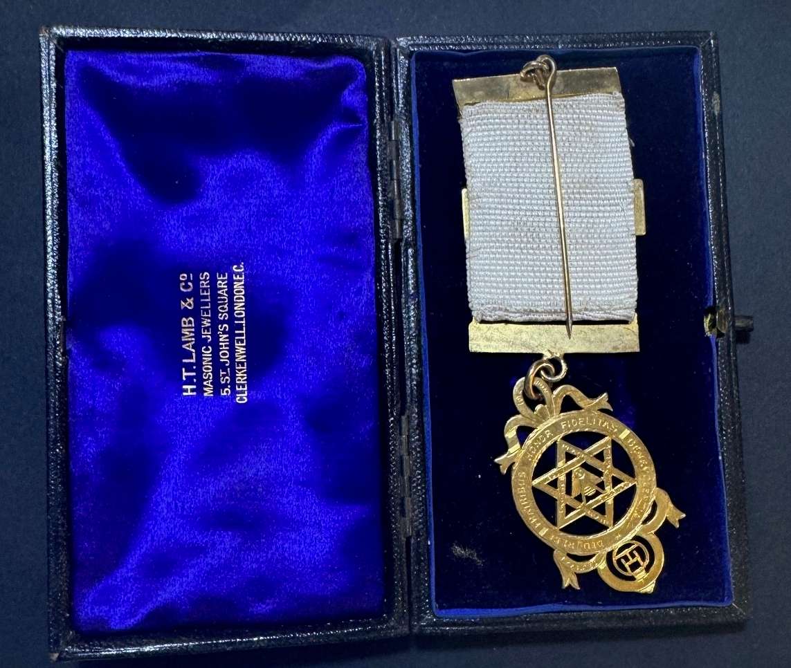 Sterling Silver Masonic Medal with Box