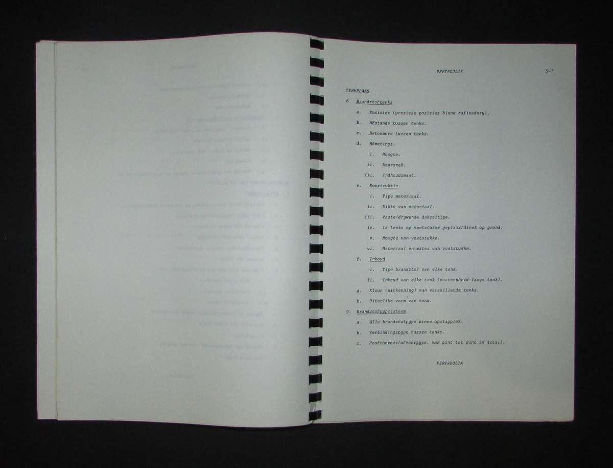 SADF - Restriced - A4 Size Special Forces (Recce) Training Manuel