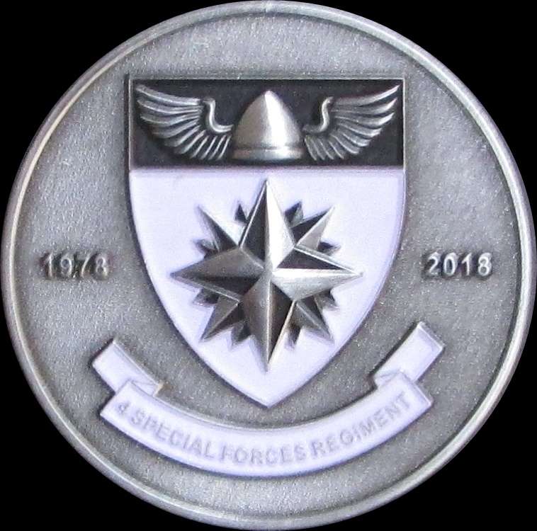 SA Army Special Forces (Recce) - 4 Special Forces Regiment 40 Year Numbered Challenge Coin