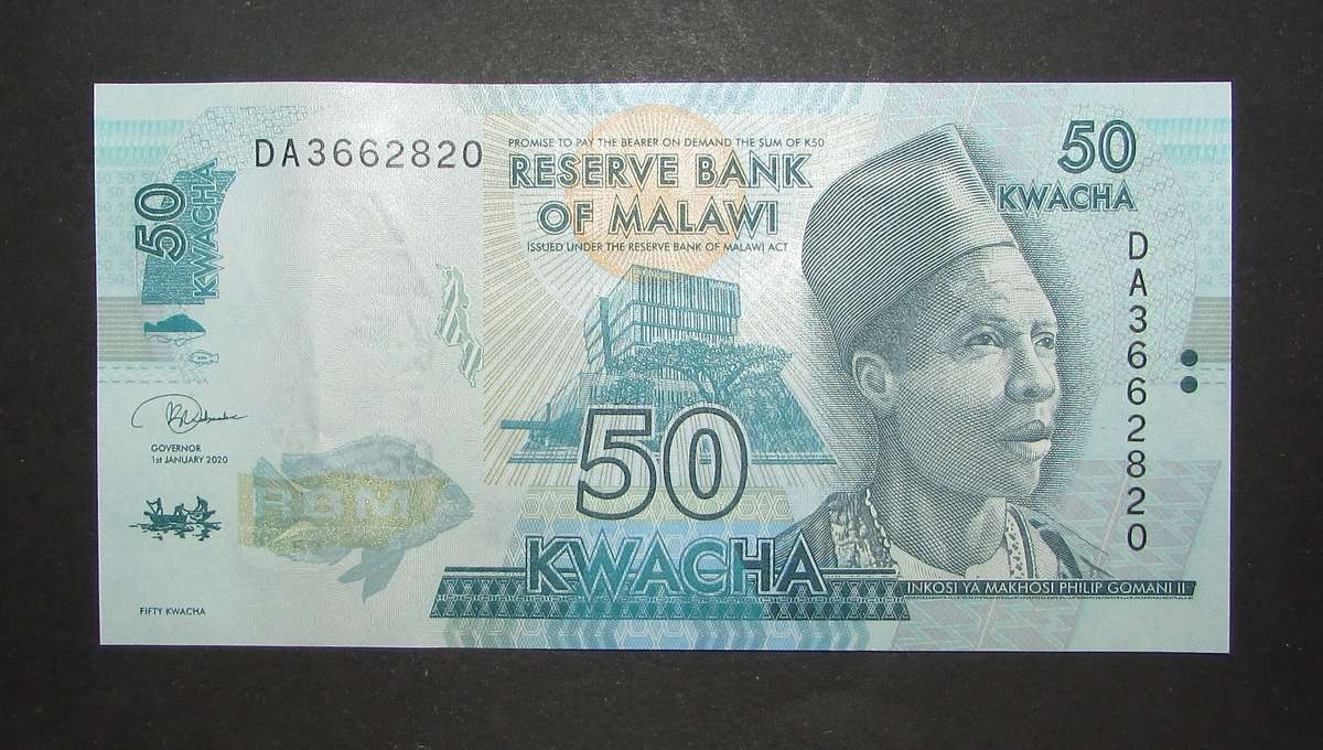Reserve Bank of Malawi - 50 Kwacha Notes in Sequence and UNC - Bid Per Note