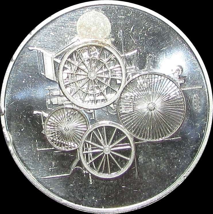 1886-1986 Daimler-Mercedes Benz - 100 Jahre Automobil - 0.999 Silver 24.7g