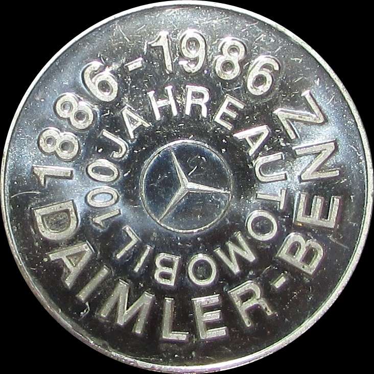 1886-1986 Daimler-Mercedes Benz - 100 Jahre Automobil - 0.999 Silver 24.7g