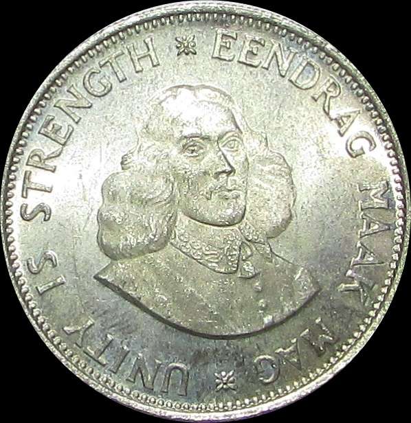 1964 Republic of South Africa Silver 20 Cent Piece