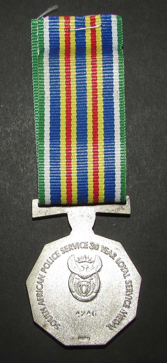 Full Size South African Police 30 Year Loyal Service Medal - Numbered 4246 ( Sterling Silver )