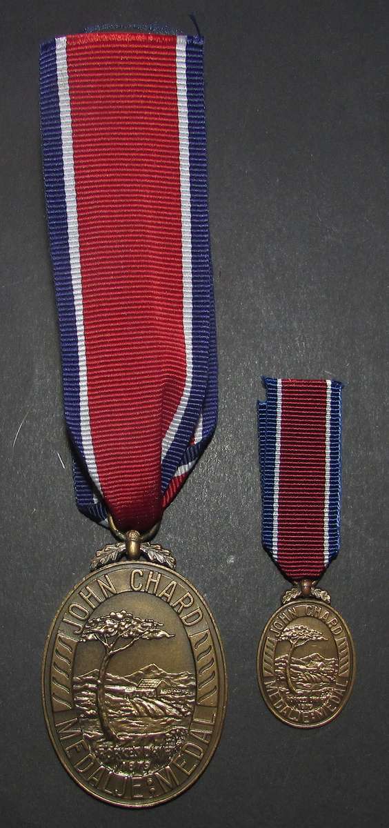SADF - Full Size John Chard Medal with Miniature - Royal Cypher