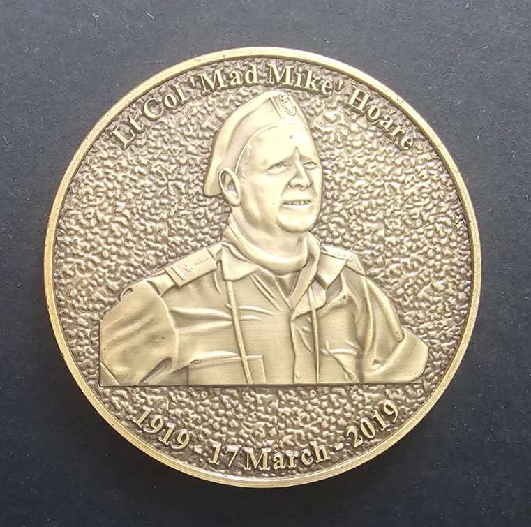 SADF - Lt.Col Mike Hoare Commemorative Medal with Certificate ( Only 100 Made )