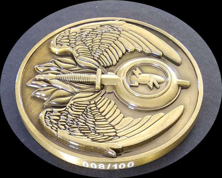 SADF -  Explosives Ordnance Challenge Coin - Number 008/100
