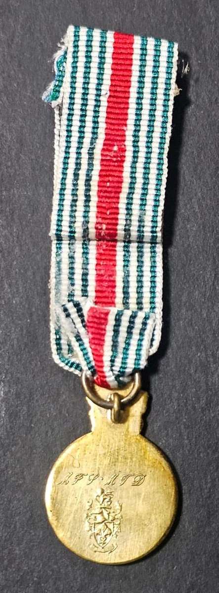 SADF - The National Intelligence Service Medal for Faithful Service ( Gold ) - Miniature