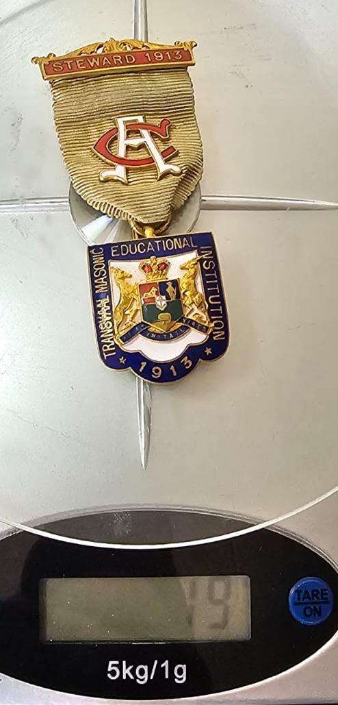 Masonic Jewel Dated 1913