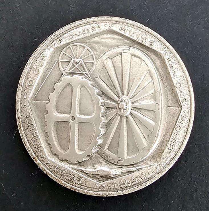 City of Johannesburg 80th Anniversary - Tribute to Pioneers Sterling Silver Medal (1886-1966)
