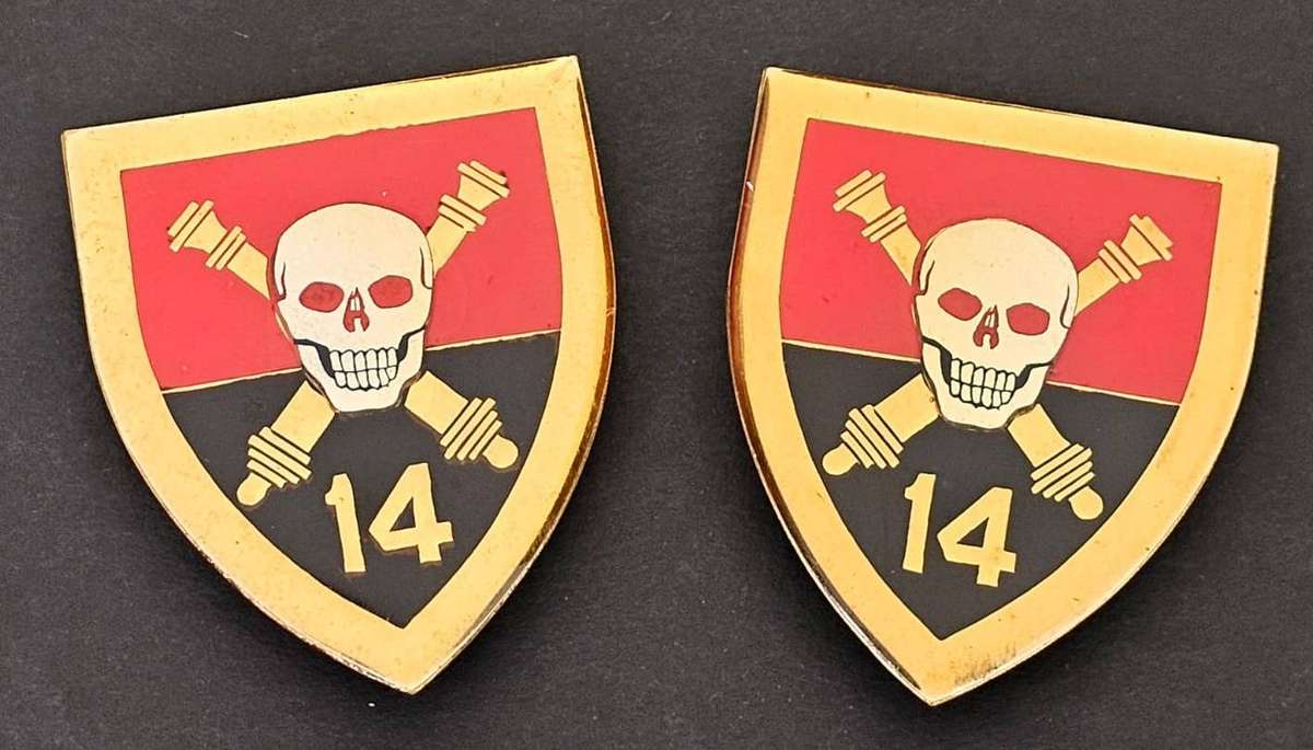SADF - 14 Field Regiment Shoulder Flash Pair