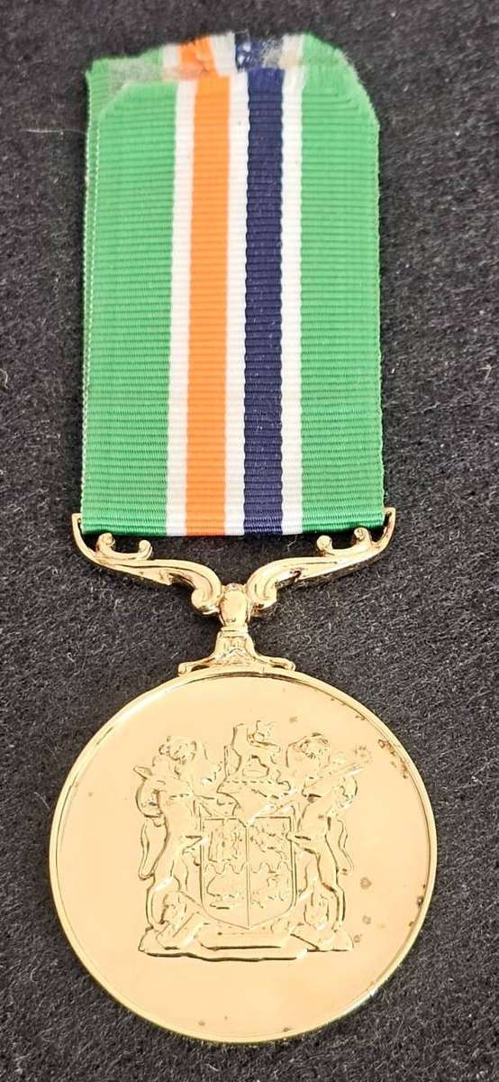 SADF - Full Size Medal for Distinguished Conduct and Loyal Service Marked Silver - 31 Grams