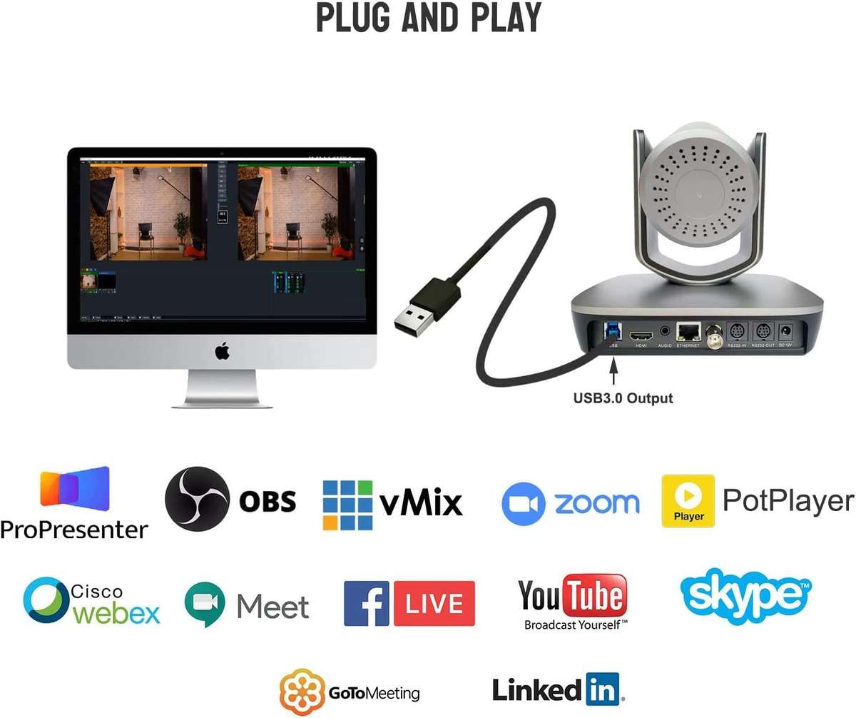 AVKANS NDI PTZ Camera 20X AV-E20-NDI