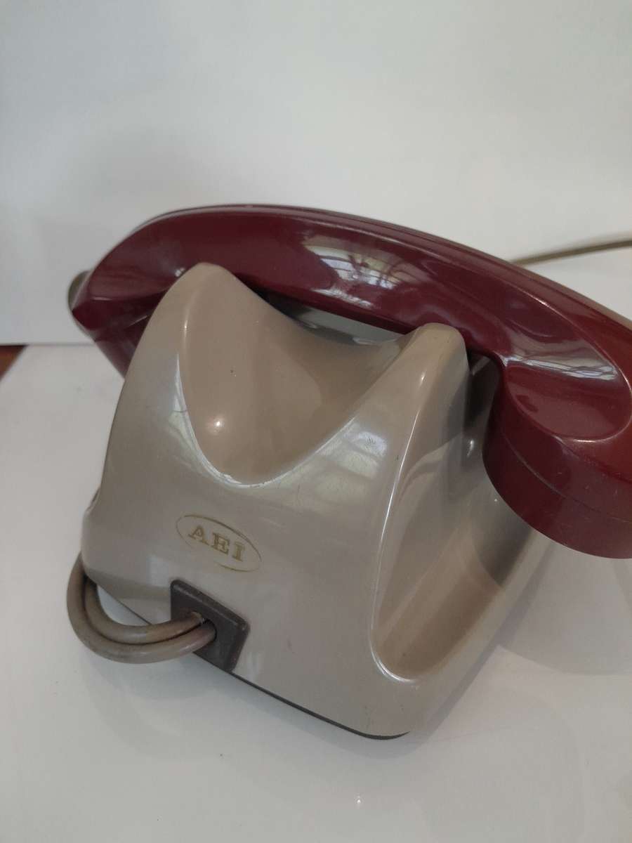 Vintage telephone with rotary dial