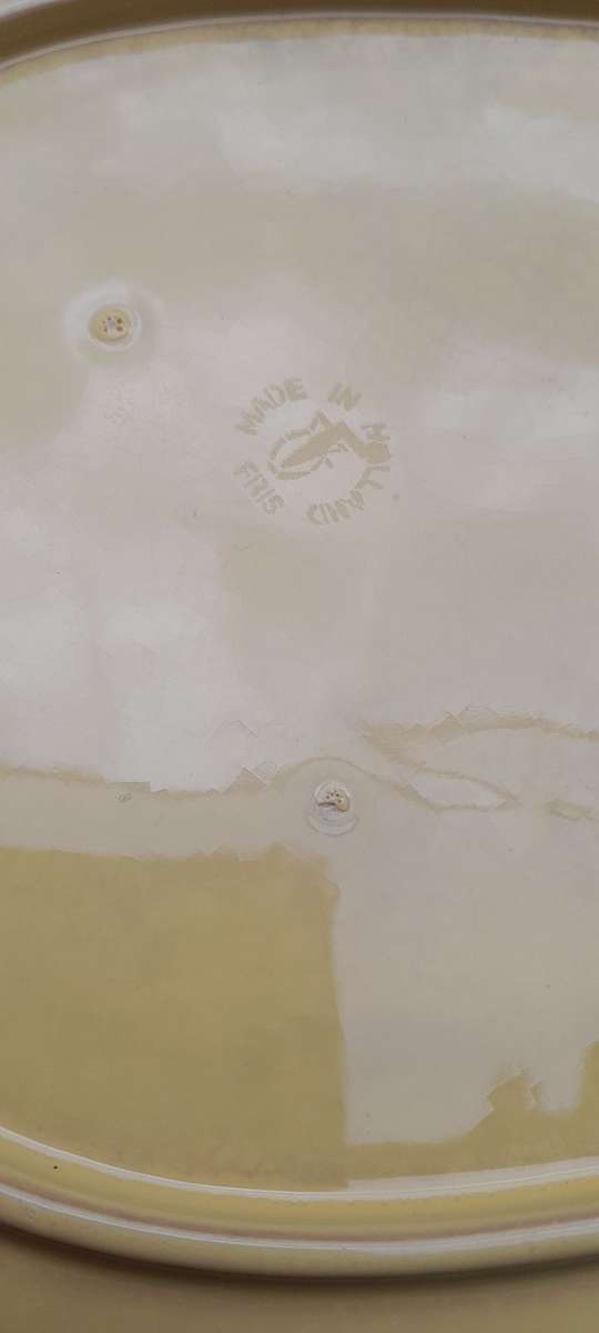 Mid-century modern cheese/butter dome with matching saucer