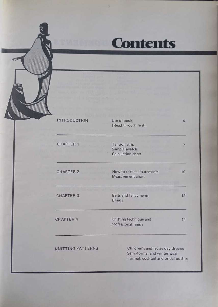 Chic fashion book of patterns for all knitting machines