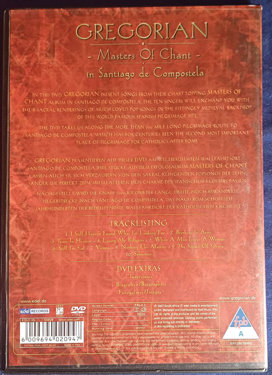 Gregorian masters of chant dvd