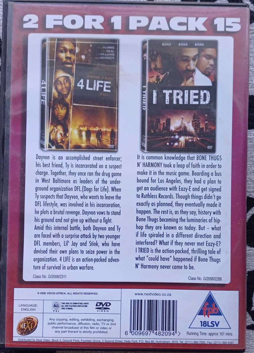 2 Dvd's: 4 Life/I tried