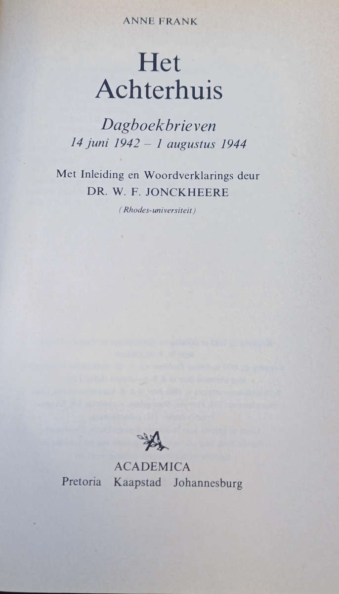 Het achterhuis deur Anne Frank