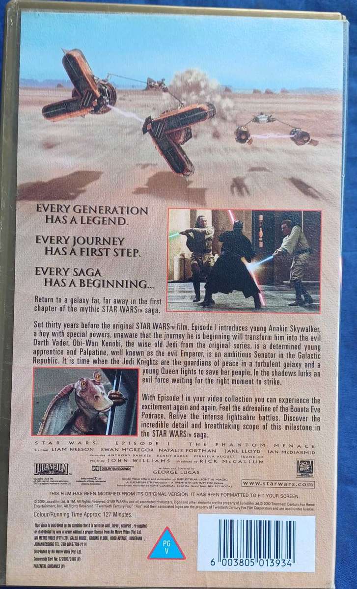 Star wars episode 1 vhs