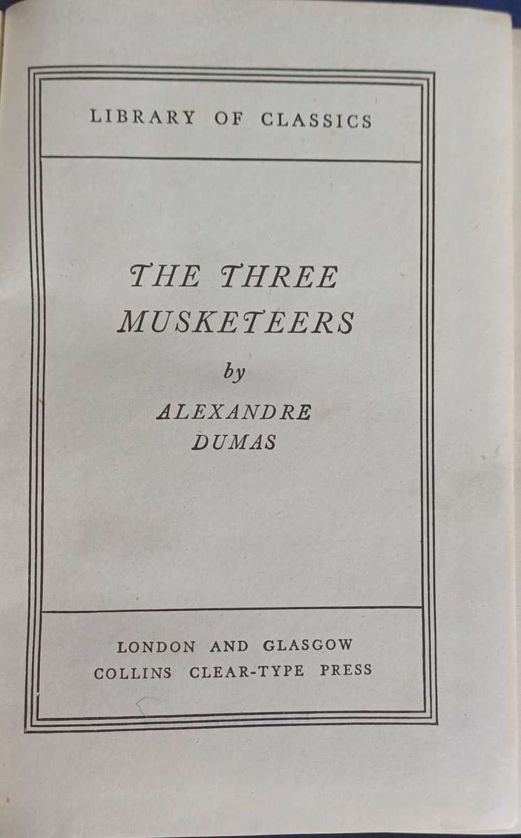 The three musketeers by Alexandre Dumas