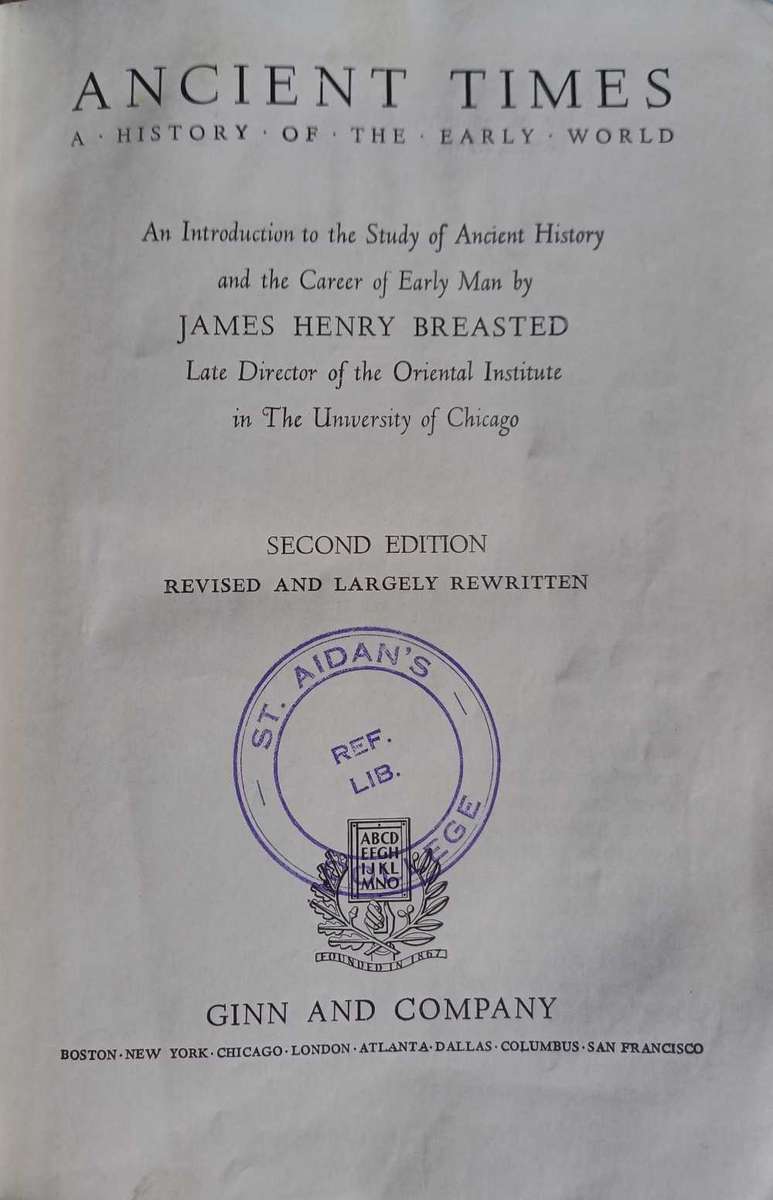 Ancient times a history of the early world