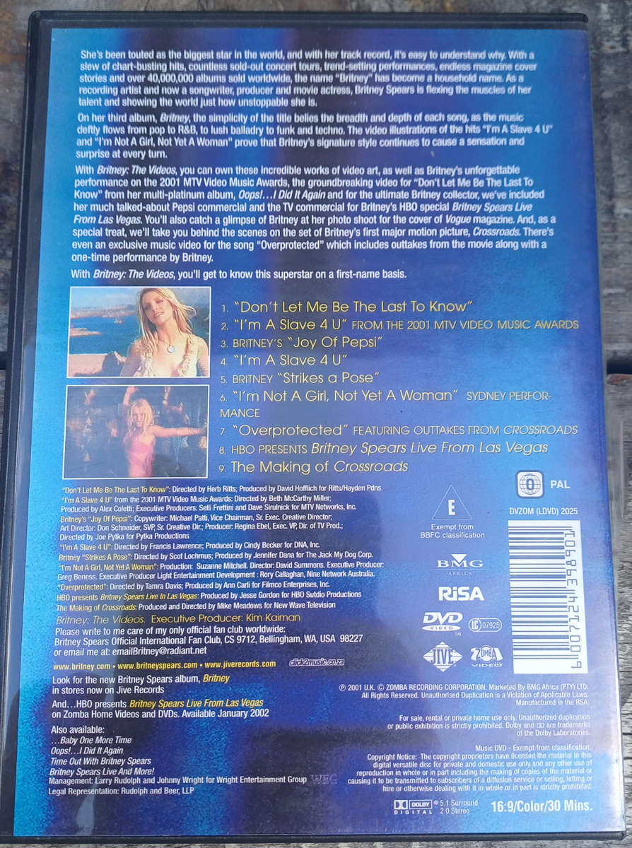 Britney: The videos dvd
