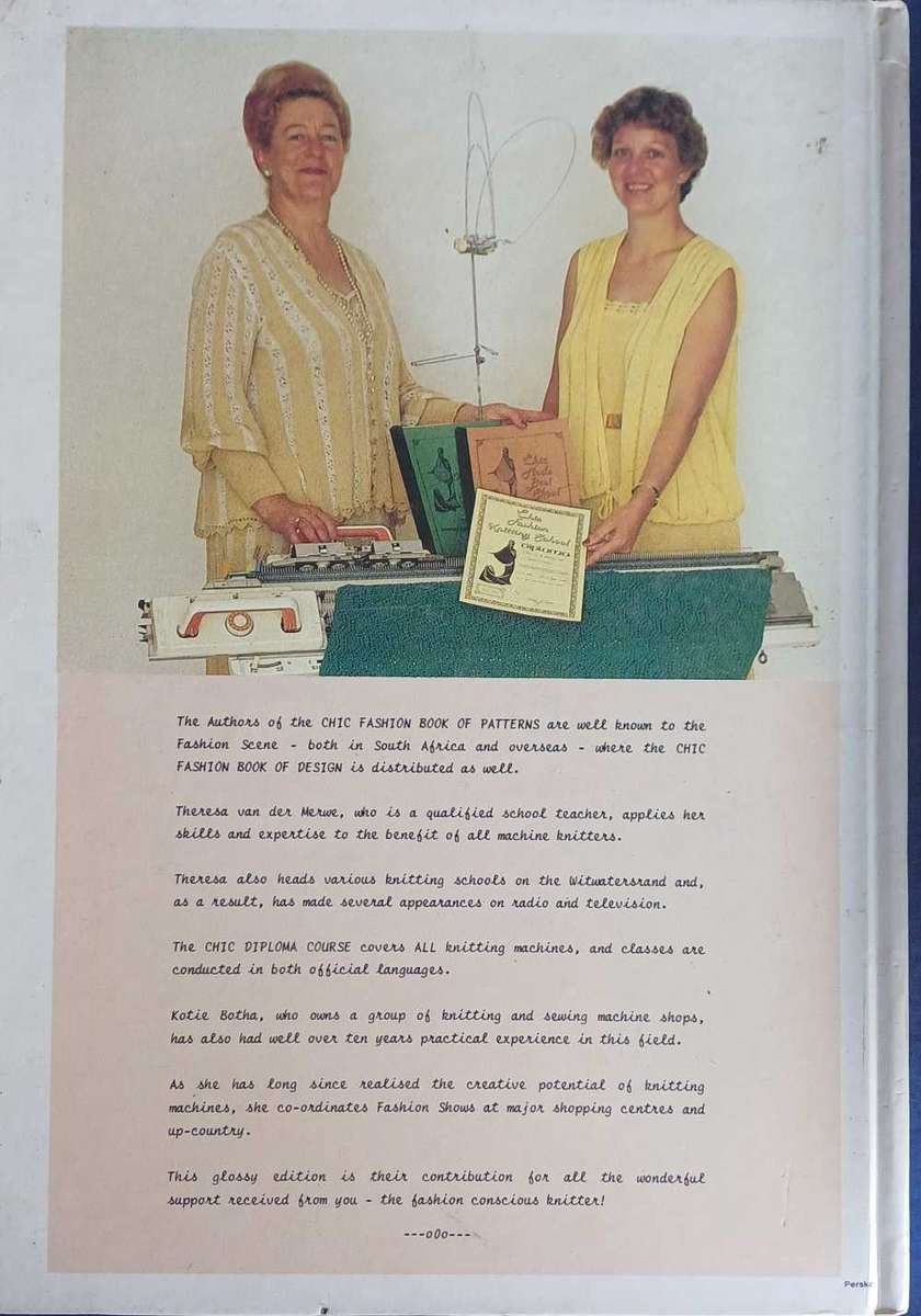 Chic fashion book of patterns for all knitting machines