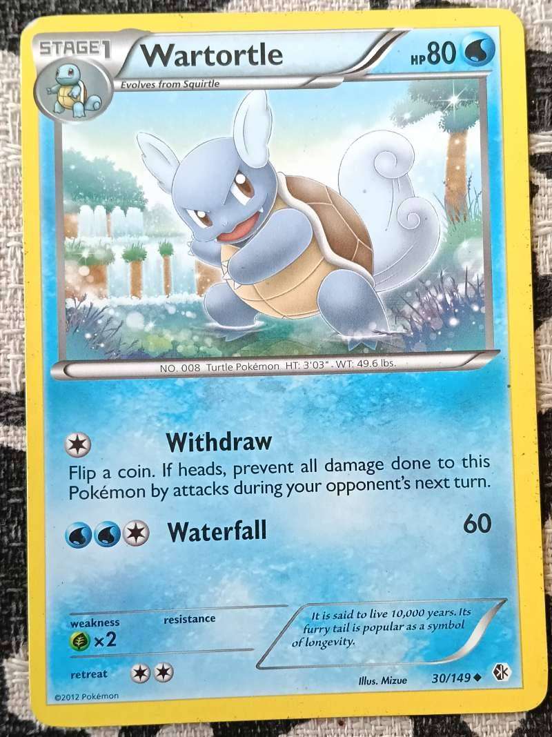 Pokemon card - Wartortle 30/149