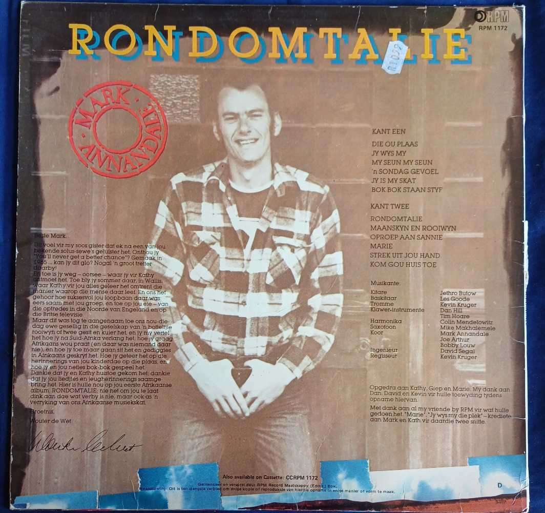 Mark Annandale - Rondomtalie LP
