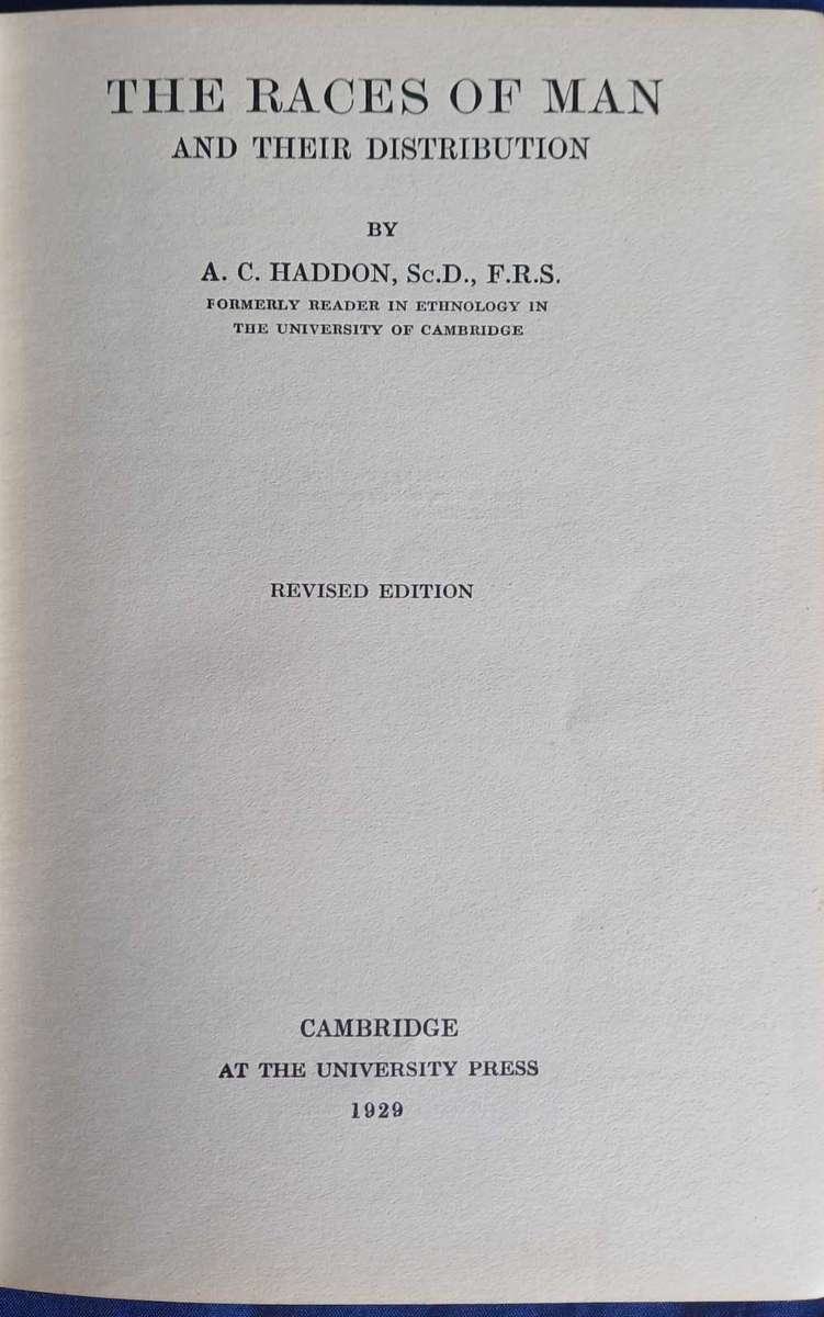 The races of man by AC Haddon