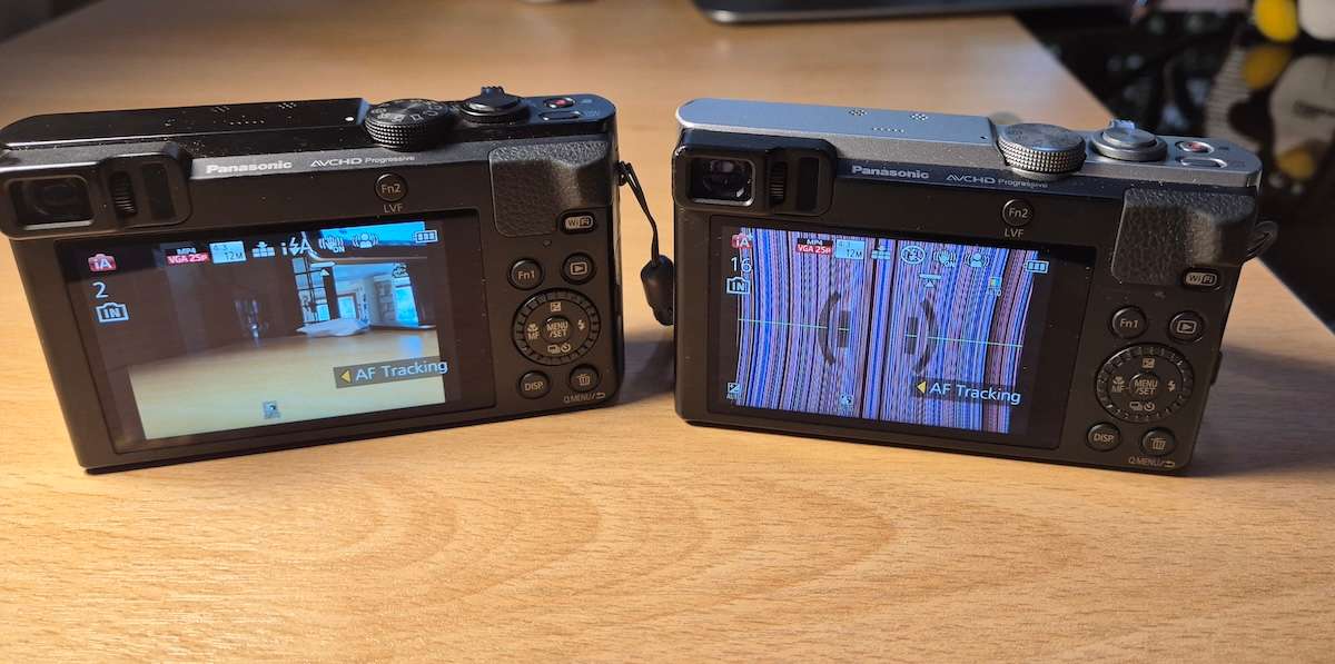 2x Panasonic Lumix TZ70 cameras, for spares or repair