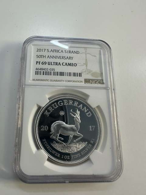 2017 SILVER KRUGERRAND 1oz NGC PF69