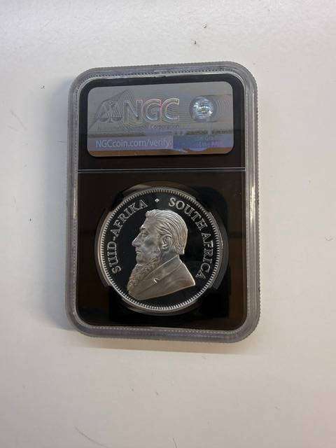 2019 SILVER KRUGERRAND 1oz NGC GEM PROOF , SIGNED BY TUMI